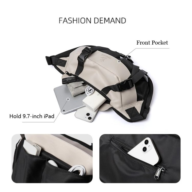 กระเป๋าสะพายข้างสไตล์ญี่ปุ่น กันน้ำ จุ iPad ได้ พร้อมลุยทุกวัน เบา สบาย! - Image 4