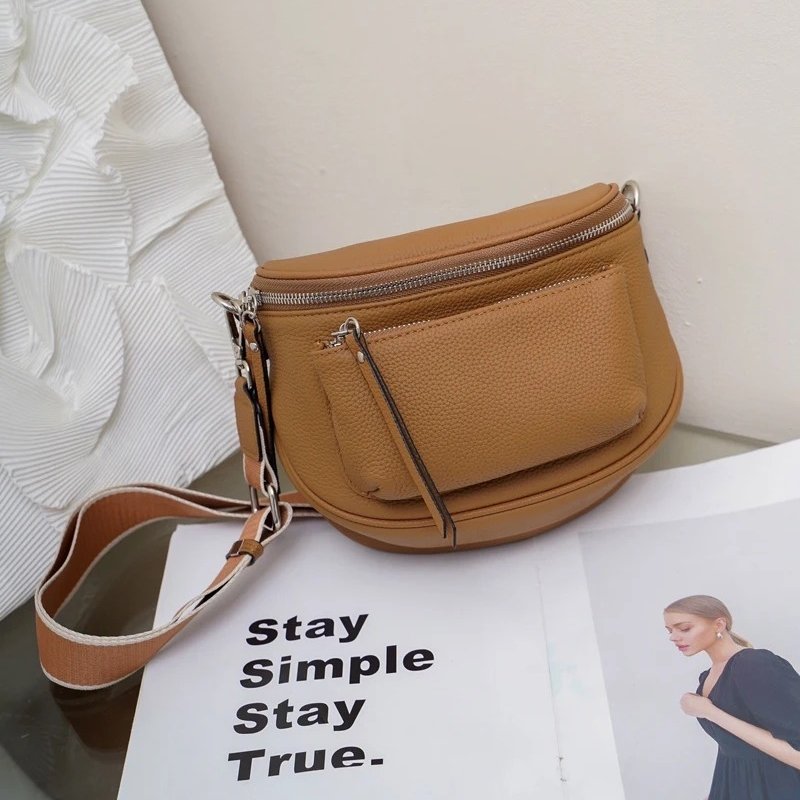 กระเป๋าสะพายข้างหนังวัวแท้ Saddle Bag ดีไซน์แฟชั่น พร้อมลุยทุกวัน! - Image 6