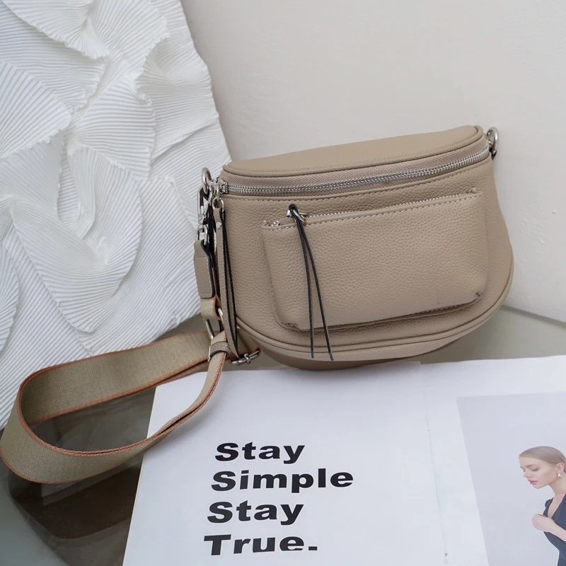 กระเป๋าสะพายข้างหนังวัวแท้ Saddle Bag ดีไซน์แฟชั่น พร้อมลุยทุกวัน! - Image 3