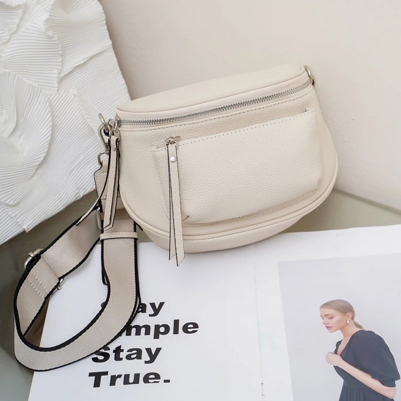 กระเป๋าสะพายข้างหนังวัวแท้ Saddle Bag ดีไซน์แฟชั่น พร้อมลุยทุกวัน! - Image 5