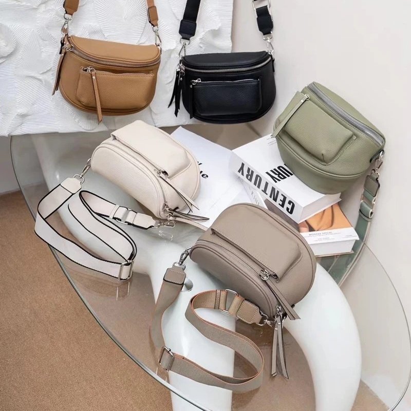 กระเป๋าสะพายข้างหนังวัวแท้ Saddle Bag ดีไซน์แฟชั่น พร้อมลุยทุกวัน! - Image 8
