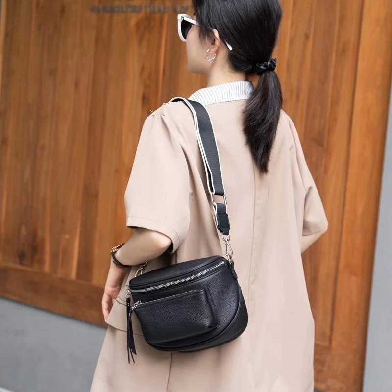 กระเป๋าสะพายข้างหนังวัวแท้ Saddle Bag ดีไซน์แฟชั่น พร้อมลุยทุกวัน! - Image 19