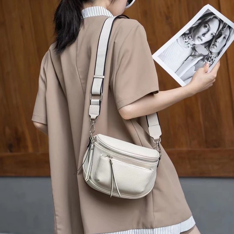 กระเป๋าสะพายข้างหนังวัวแท้ Saddle Bag ดีไซน์แฟชั่น พร้อมลุยทุกวัน! - Image 18