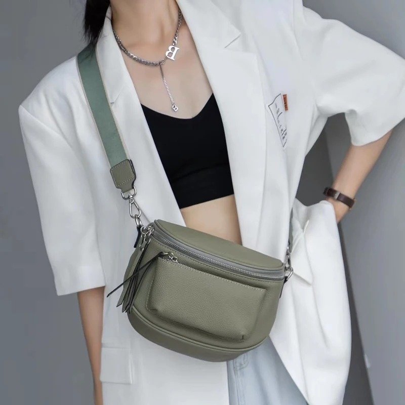 กระเป๋าสะพายข้างหนังวัวแท้ Saddle Bag ดีไซน์แฟชั่น พร้อมลุยทุกวัน! - Image 16