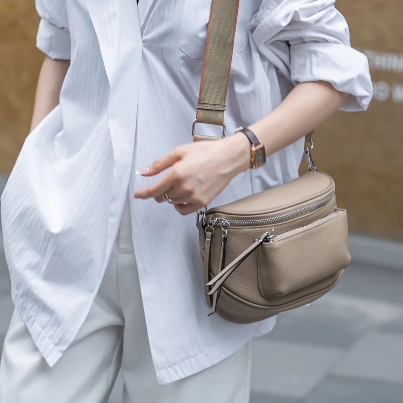 กระเป๋าสะพายข้างหนังวัวแท้ Saddle Bag ดีไซน์แฟชั่น พร้อมลุยทุกวัน! - Image 9