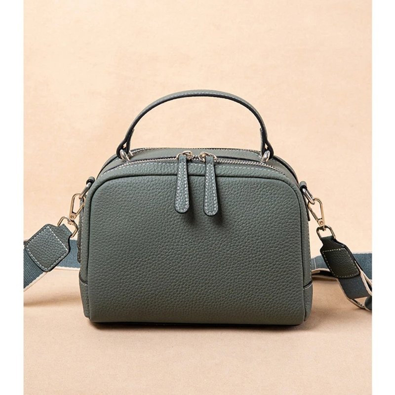 กระเป๋าหนังวัวแท้ TOGO ดีไซน์ Shell สวยหรู พร้อม 2 สายสะพาย! - Image 3