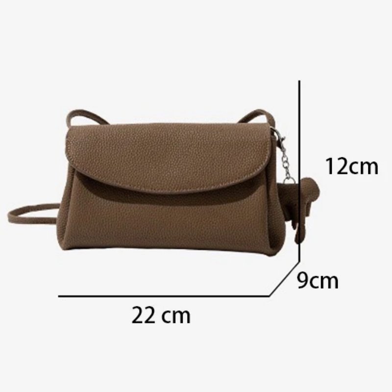 กระเป๋าสะพายข้างหนังวัวแท้ ดีไซน์ Flap สุดเก๋ ขนาดเล็กกะทัดรัด พร้อมลุยทุกวัน! - Image 8