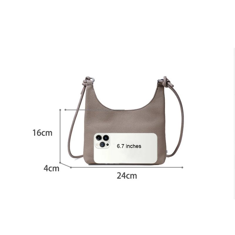 กระเป๋าสะพายข้างหนังวัวแท้ Hobo ลายตาราง ดีไซน์น่ารัก พกพาสะดวก! - Image 11