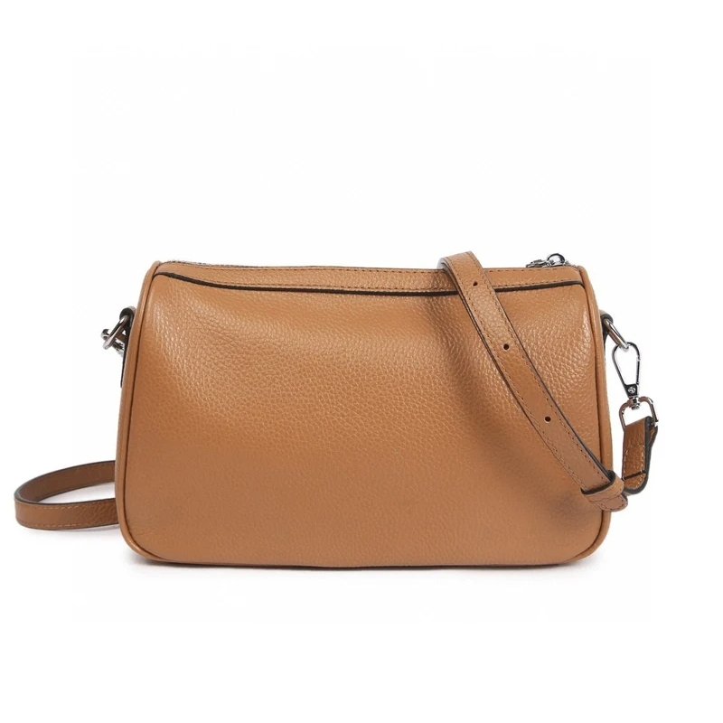 กระเป๋าสะพายข้างหนังวัวแท้ ทรง Barrel ดีไซน์เก๋ไก๋ มอบลุคไม่ซ้ำใคร! - Image 12