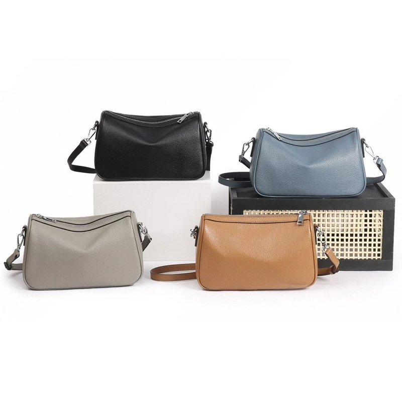 กระเป๋าสะพายข้างหนังวัวแท้ ทรง Barrel ดีไซน์เก๋ไก๋ มอบลุคไม่ซ้ำใคร! - Image 10