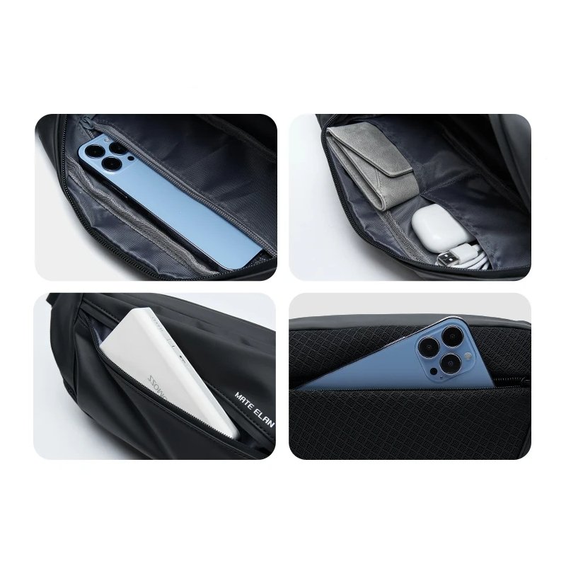 กระเป๋าคาดเอว/คาดอกกันน้ำ ดีไซน์แฟชั่น พร้อมหัวเข็มขัดแม่เหล็ก จุ iPad 7.9 นิ้วได้! - Image 5