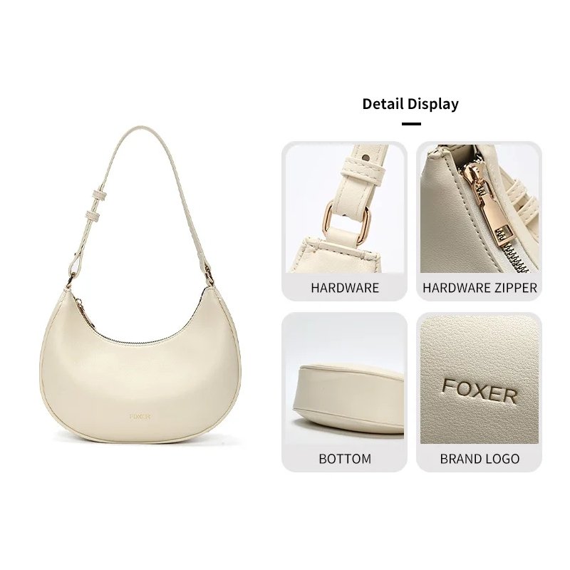 กระเป๋าสะพายข้างดีไซน์ Half-Moon สุดชิก วัสดุ PU นุ่ม น้ำหนักเบา! - Image 6