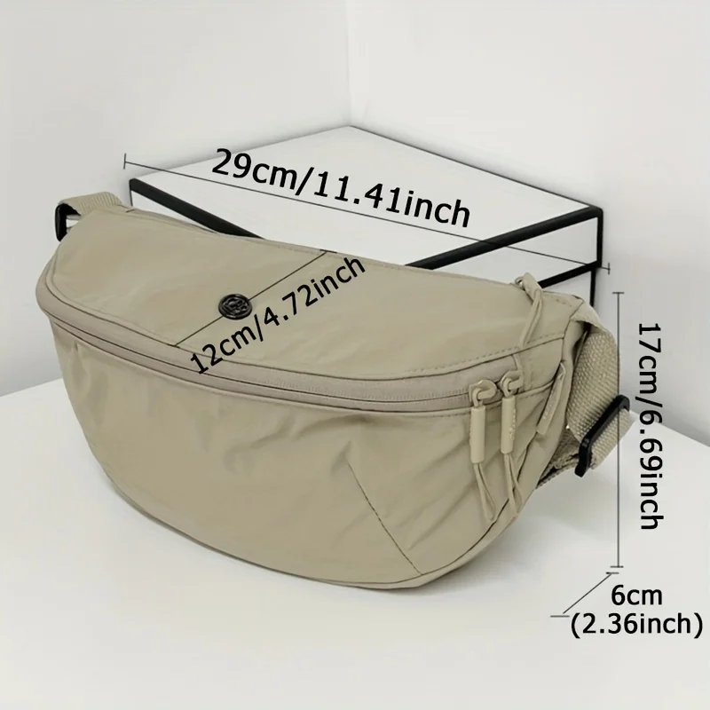กระเป๋าสะพายข้างไนลอน Ultralight ดีไซน์ Hobo ทนทาน กันน้ำ จุของได้เยอะ! - Image 8