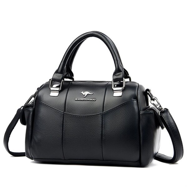 กระเป๋าถือหนัง PU สไตล์ Boston: ดีไซน์หรูหรา ใช้งานได้หลากหลาย สะพายข้างได้ พร้อมลุยทุกวัน!