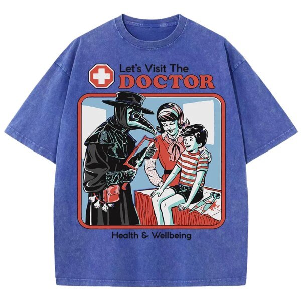 เสื้อยืดผ้าฝ้ายลาย "The Treating Doctor" ดีไซน์เรโทรสุดเท่ ใส่สบาย ระบายอากาศดีเยี่ยม พร้อมเติมเต็มลุคให้มีเอกลักษณ์ไม่ซ้ำใคร