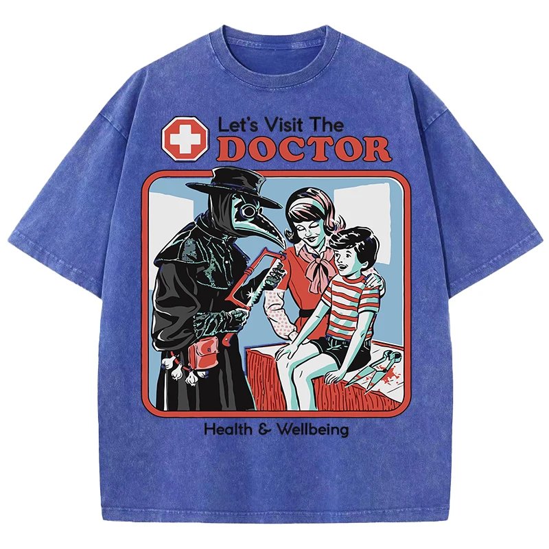 เสื้อยืดผ้าฝ้ายลาย "The Treating Doctor" ดีไซน์เรโทรสุดเท่ ใส่สบาย ระบายอากาศดีเยี่ยม พร้อมเติมเต็มลุคให้มีเอกลักษณ์ไม่ซ้ำใคร