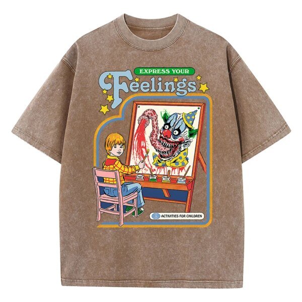 เสื้อยืดผ้าฝ้ายสไตล์เรโทรสุดเท่ ระบายอากาศดีเยี่ยม! ใส่สบาย โดดเด่นทุกการแสดงออก เพิ่มเอกลักษณ์ให้สไตล์คุณ