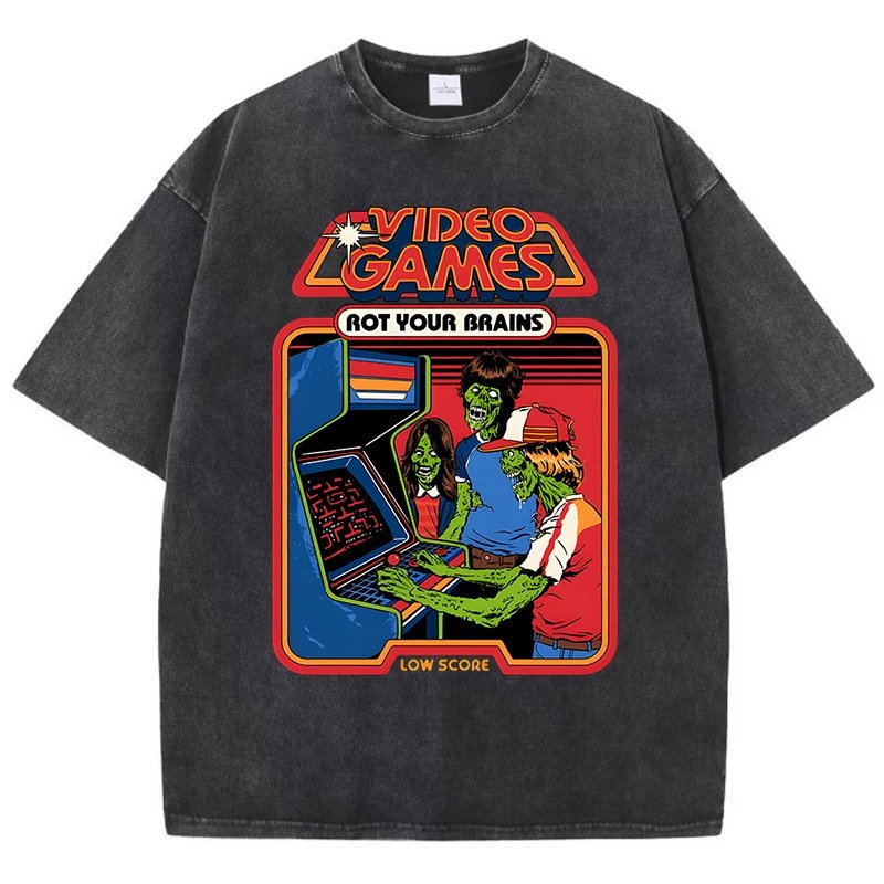 เสื้อยืดสไตล์วินเทจผ้าฝ้าย 100% ระบายอากาศดี สวมใส่สบาย เหมาะสำหรับทุกเพศทุกวัย ให้คุณได้ลุคที่โดดเด่นไม่เหมือนใคร - Image 9