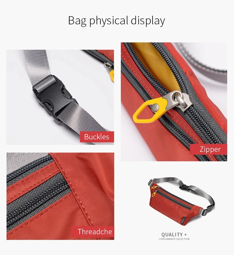 Fouvor เอวเล็กแพ็ค 2025 ผ้าใบไนลอนกันน้ํา Fanny Pack กีฬาสบายๆคุณภาพสูง Crossbody กระเป๋า Unisex 2750-01