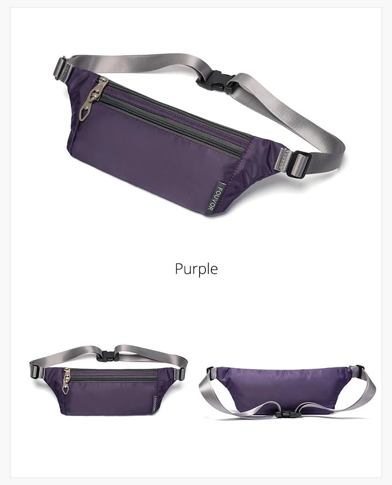Fouvor เอวเล็กแพ็ค 2025 ผ้าใบไนลอนกันน้ํา Fanny Pack กีฬาสบายๆคุณภาพสูง Crossbody กระเป๋า Unisex 2750-01