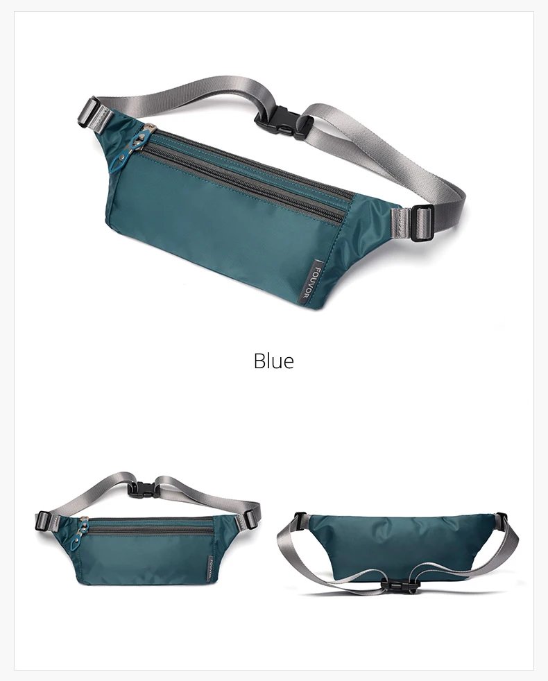Fouvor เอวเล็กแพ็ค 2025 ผ้าใบไนลอนกันน้ํา Fanny Pack กีฬาสบายๆคุณภาพสูง Crossbody กระเป๋า Unisex 2750-01