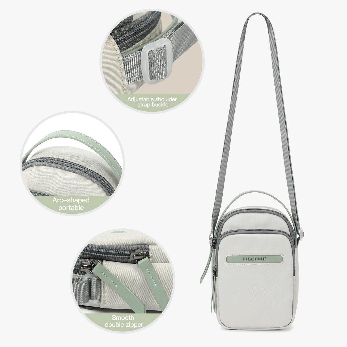 กระเป๋าสะพายข้างดีไซน์กะทัดรัด น้ำหนักเบา กันน้ำได้ดี มาพร้อมซิปนวัตกรรม ทนทาน เหมาะกับทุกโอกาส มอบความสะดวกสบายและสไตล์ที่ลงตัว - Image 6