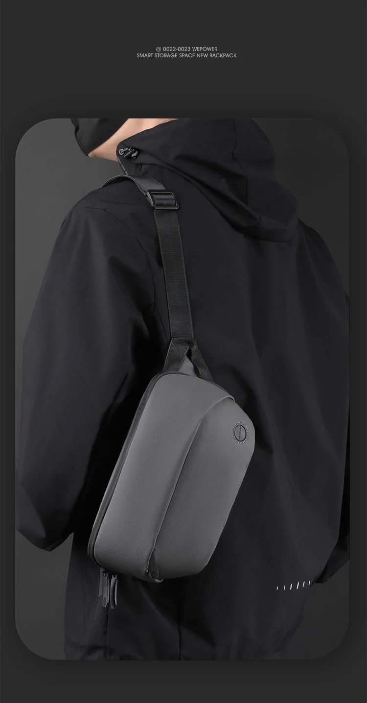 ใหม่ผู้ชายแฟชั่นและลําลองกระเป๋าขนาดใหญ่ความจุ PU ฟิล์มเอวกระเป๋ากลางแจ้งกระเป๋าสะพายข้าง