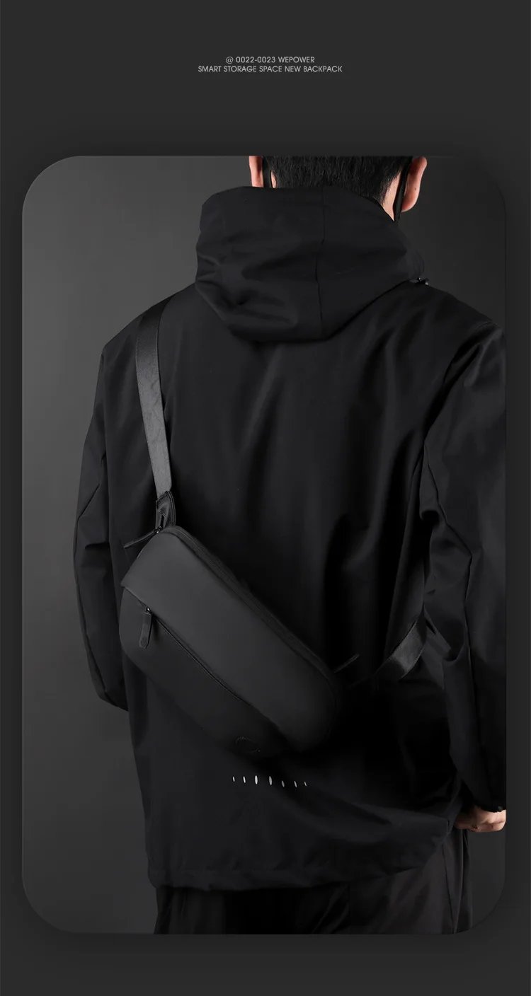 ใหม่ผู้ชายแฟชั่นและลําลองกระเป๋าขนาดใหญ่ความจุ PU ฟิล์มเอวกระเป๋ากลางแจ้งกระเป๋าสะพายข้าง