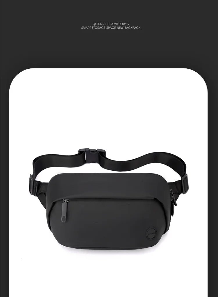 ใหม่ผู้ชายแฟชั่นและลําลองกระเป๋าขนาดใหญ่ความจุ PU ฟิล์มเอวกระเป๋ากลางแจ้งกระเป๋าสะพายข้าง