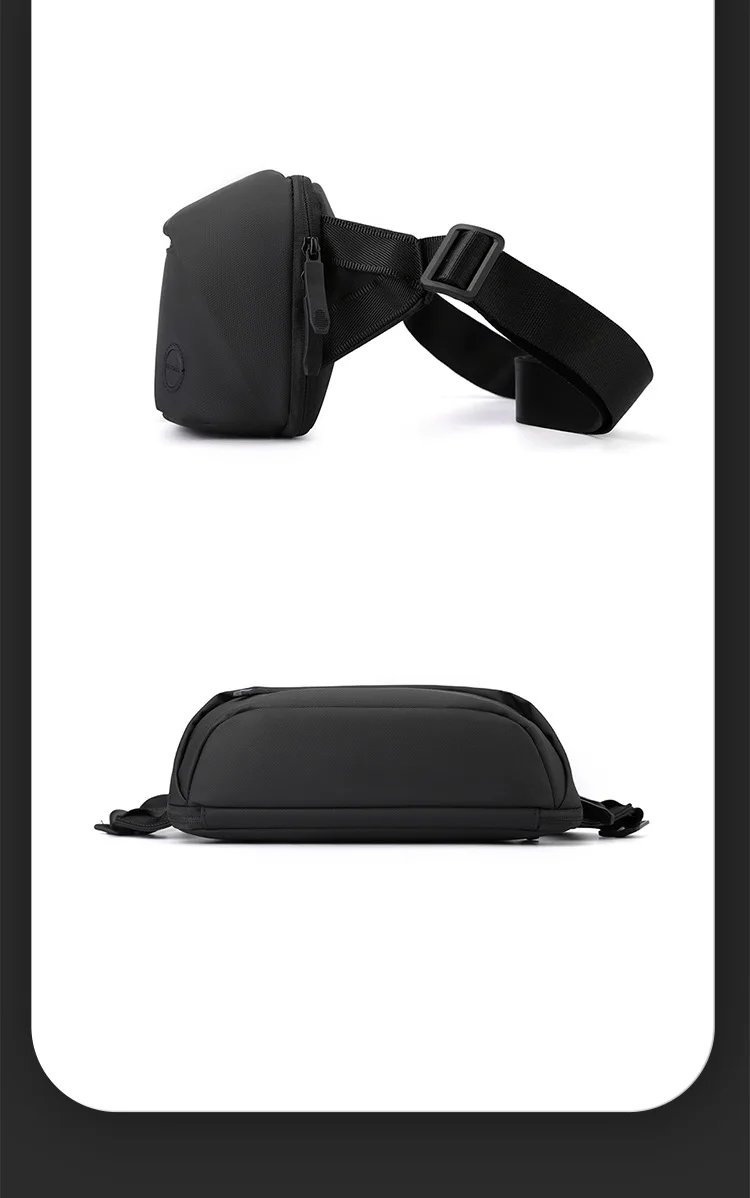 ใหม่ผู้ชายแฟชั่นและลําลองกระเป๋าขนาดใหญ่ความจุ PU ฟิล์มเอวกระเป๋ากลางแจ้งกระเป๋าสะพายข้าง