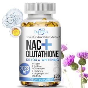 Daitea NAC + Glutathione Health Supplement with Vitamin C and Collagen Extract to Support Liver Health and Promote Brain and Skin Health