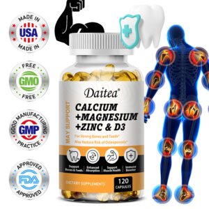 DAITEA Calcium and Vitamin D3 Supplement Supports joint and bone health Supports overall health.